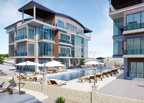 شقة 1 + 1 في منطقة بيليك أنطاليا 