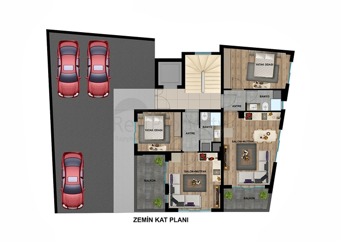 شقق 1+1 في يوكسيكالان-حي أنطاليا 