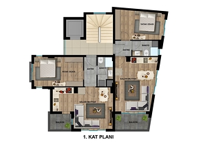 شقق 1+1 في يوكسيكالان-حي أنطاليا 