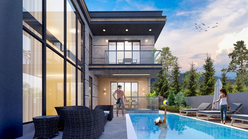 فيلا 4+1 في دوشيمالتي-منطقة أنطاليا 