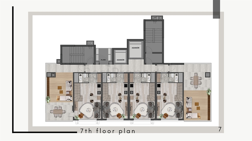 شقق 1+1 في كيبيز-منطقة أنطاليا 