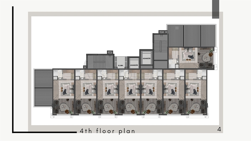 شقق 1+1 في كيبيز-منطقة أنطاليا 