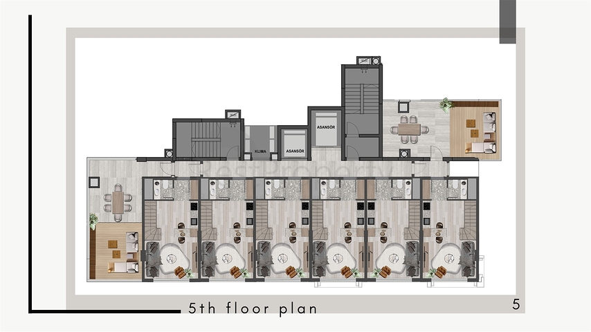 شقق 1+1 في كيبيز-منطقة أنطاليا 
