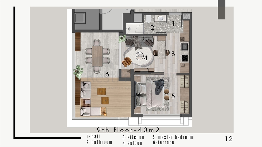 شقق 1+1 في كيبيز-منطقة أنطاليا 