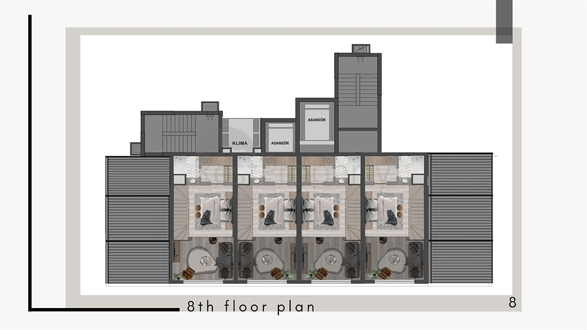 شقق 1+1 في كيبيز-منطقة أنطاليا 