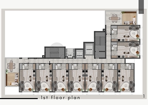 شقق 1+1 في كيبيز-منطقة أنطاليا 