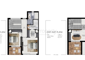 شقة 4+1 في التينتاس-منطقة أنطاليا 