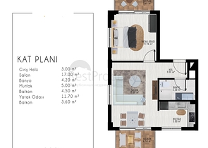 شقة 4+1 في التينتاس-منطقة أنطاليا 