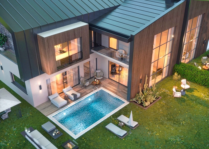 فلل 4 + 1 في دوشيميالتي-منطقة أنطاليا 