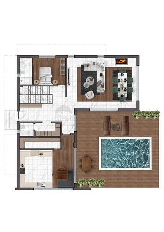 فلل 4 + 1 في دوشيميالتي-منطقة أنطاليا 