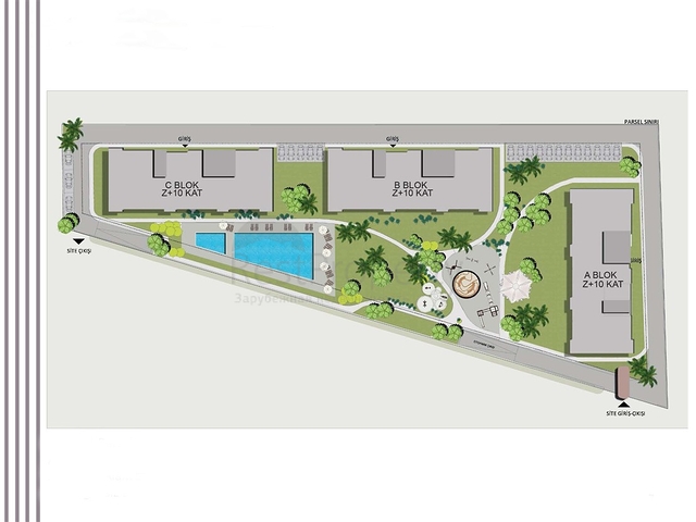 شقق 2+1 و 3+1 في منطقة كيبيز - أنطاليا 