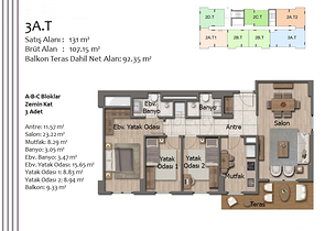 شقق 2+1 و 3+1 في منطقة كيبيز - أنطاليا 