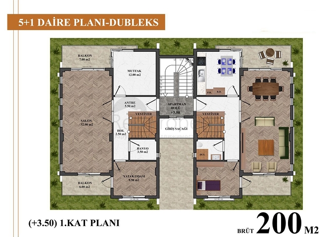 شقة 2+1 في كيمير-منطقة أنطاليا 