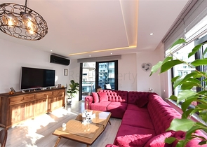 شقة 2 + 1 في مجمع سكني مع البنية التحتية للفنادق.