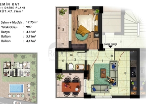 شقق دوبلكس 1+1 و 3+1 في كيمير - منطقة أنطاليا 
