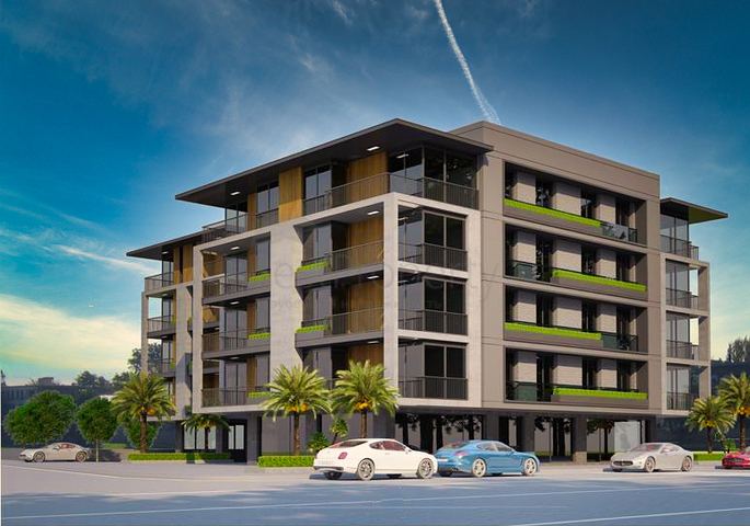 شقق 1 + 1 في وسط مدينة أنطاليا 