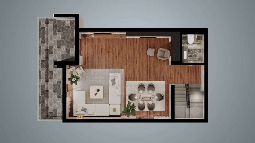 تخطيط فيلا 3 + 1 ، 4+2 في منطقة التينتاس - أنطاليا 