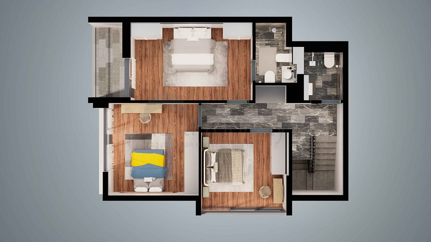 تخطيط فيلا 3 + 1 ، 4+2 في منطقة التينتاس - أنطاليا 