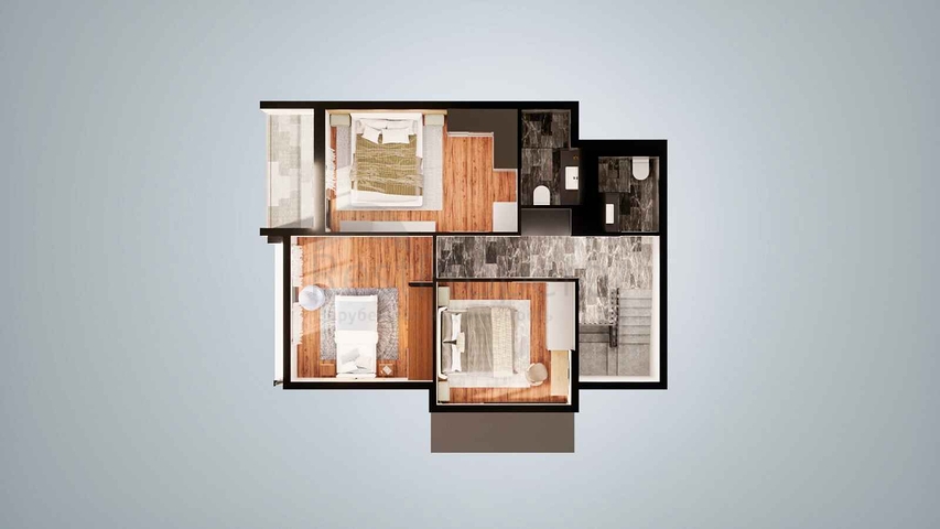 تخطيط فيلا 3 + 1 ، 4+2 في منطقة التينتاس - أنطاليا 