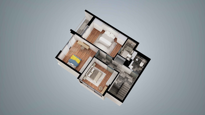 تخطيط فيلا 3 + 1 ، 4+2 في منطقة التينتاس - أنطاليا 