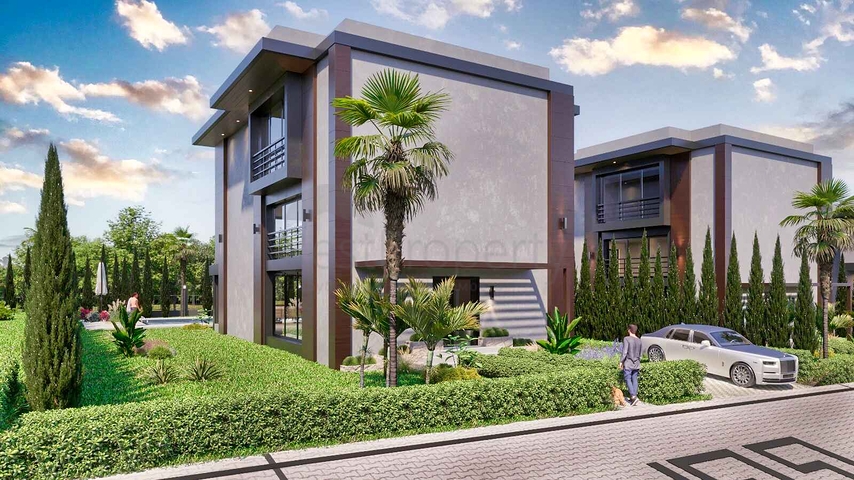 تخطيط فيلا 3 + 1 ، 4+2 في منطقة التينتاس - أنطاليا 