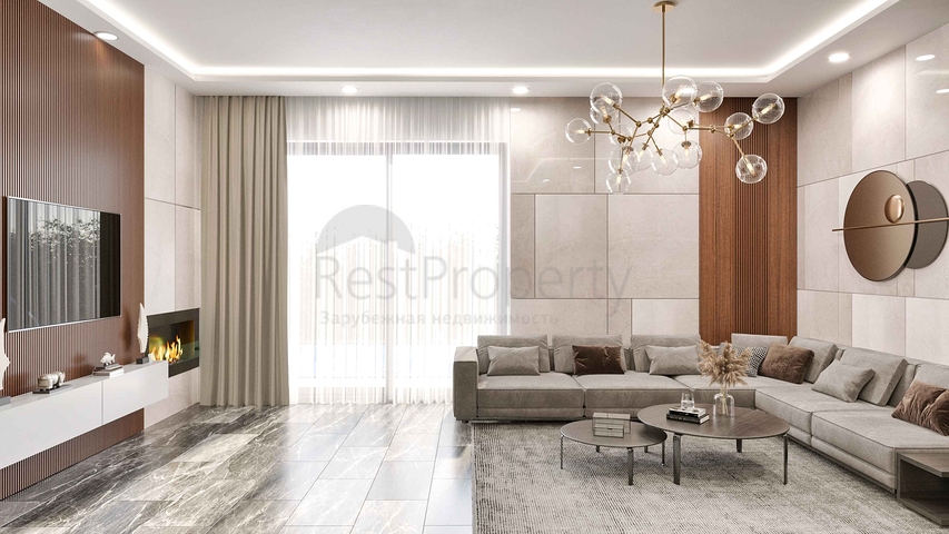 تخطيط فيلا 3 + 1 ، 4+2 في منطقة التينتاس - أنطاليا 