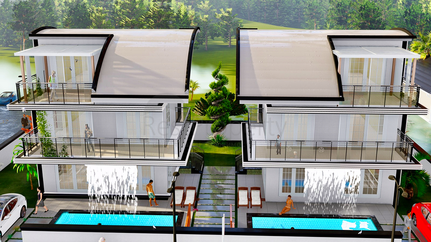 فيلا 5 + 1 في منطقة بيليك أنطاليا 