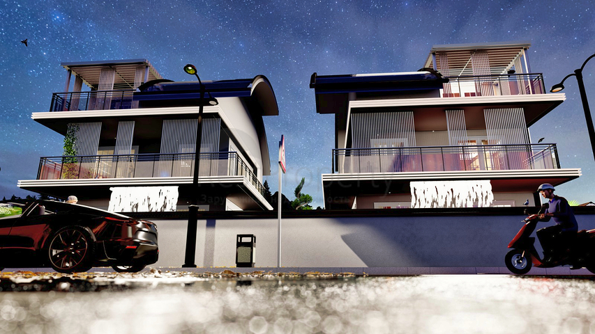 فيلا 5 + 1 في منطقة بيليك أنطاليا 