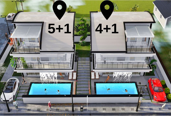 فيلا 5 + 1 في منطقة بيليك أنطاليا 