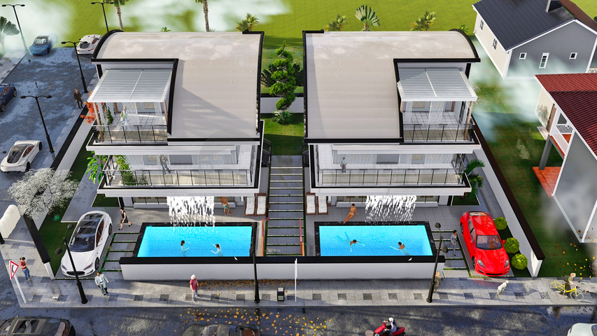 فيلا 5 + 1 في منطقة بيليك أنطاليا 