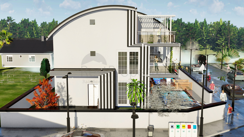 فيلا 5 + 1 في منطقة بيليك أنطاليا 