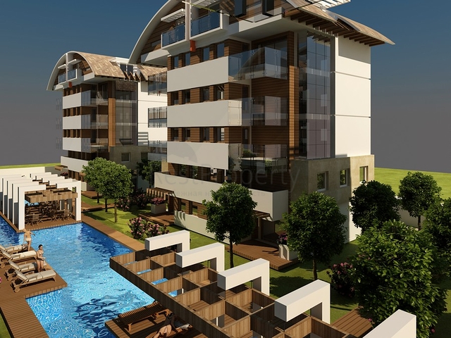 مجمع سكني بشقق مختلفة في أنطاليا