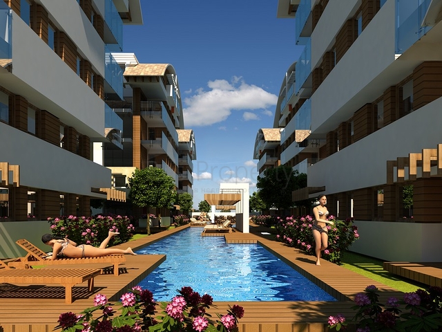 مجمع سكني بشقق مختلفة في أنطاليا