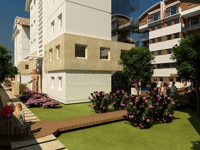 مجمع سكني بشقق مختلفة في أنطاليا