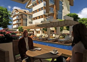 مجمع سكني بشقق مختلفة في أنطاليا