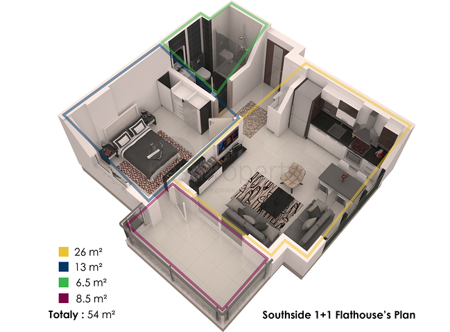 قريبة من البحر - شقق فاخرة ضمن مجمع سكني في منطقة كاستل / الانيا 