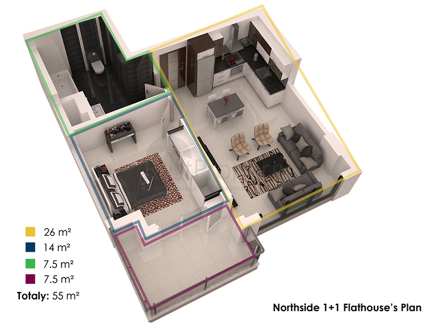 قريبة من البحر - شقق فاخرة ضمن مجمع سكني في منطقة كاستل / الانيا 
