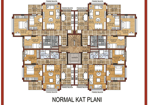 شقة غرقتين و صالة في انطاليا