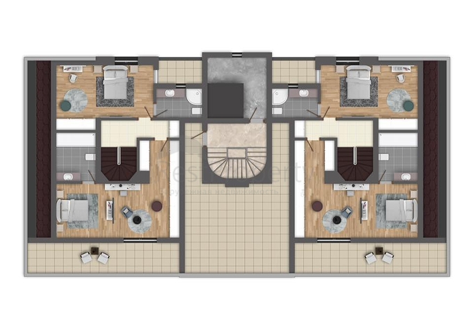 شقق بأحجام واسعة في وسط مدينة انطاليا
