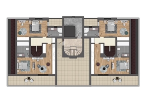 شقق بأحجام واسعة في وسط مدينة انطاليا