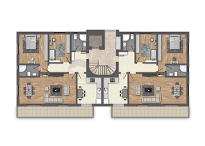 شقق بأحجام واسعة في وسط مدينة انطاليا