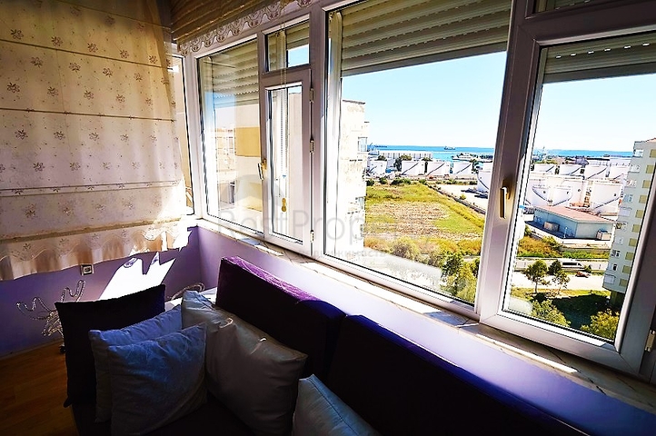 شقة باطلالة بحرية للبيع في ليمان,كونيالتي,انطاليا