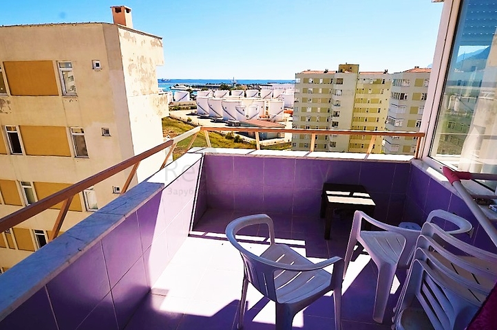 شقة باطلالة بحرية للبيع في ليمان,كونيالتي,انطاليا