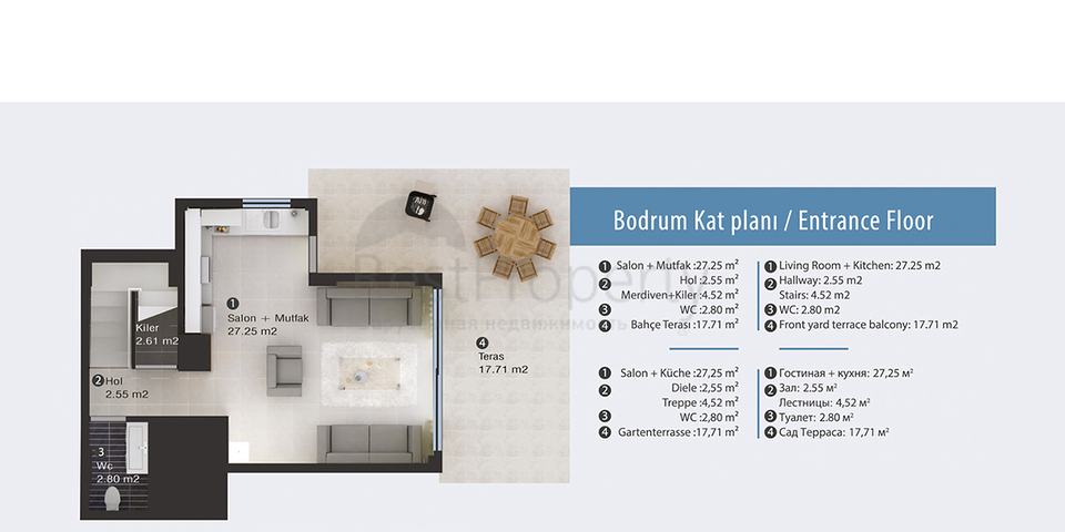 فيلات فاخرة بأربع غرف نوم للبيع في انطاليا , كيمير