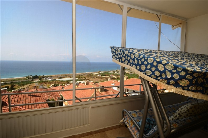 دوبلكس بغرفتين مع إطلالة على البحر في دميرتاش