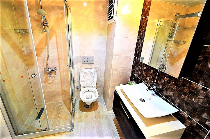 شقة بغرفة نوم واحدة مزودة بنظام تدفئة الغاز في انطاليا