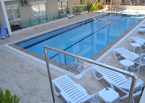 شقة بغرفة نوم واحدة مزودة بنظام تدفئة الغاز في انطاليا