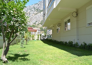 شقة بغرفة نوم واحدة مزودة بنظام تدفئة الغاز في انطاليا