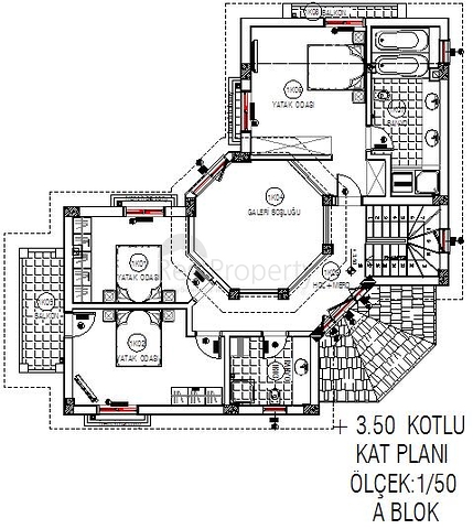 فيلا ثلاث غرف و صالة في كيمير