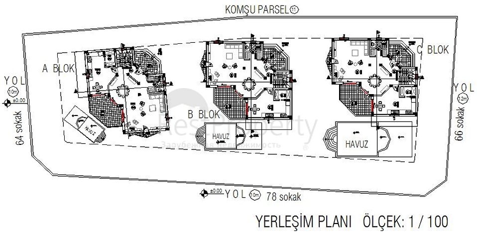 فيلا ثلاث غرف و صالة في كيمير